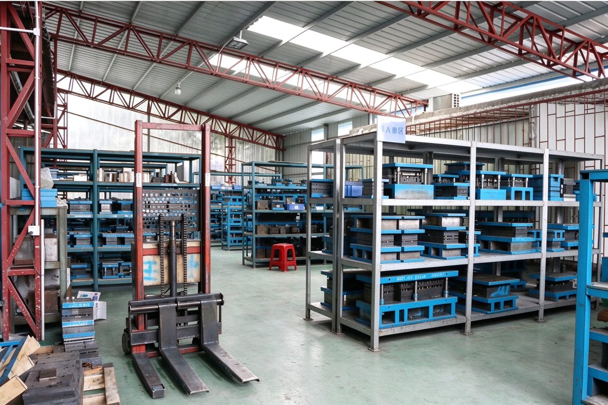 In-house stamping die storage at Hongde factory