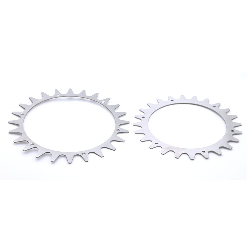Stainless steel stamped spike wheel gear for robotic lawn mower